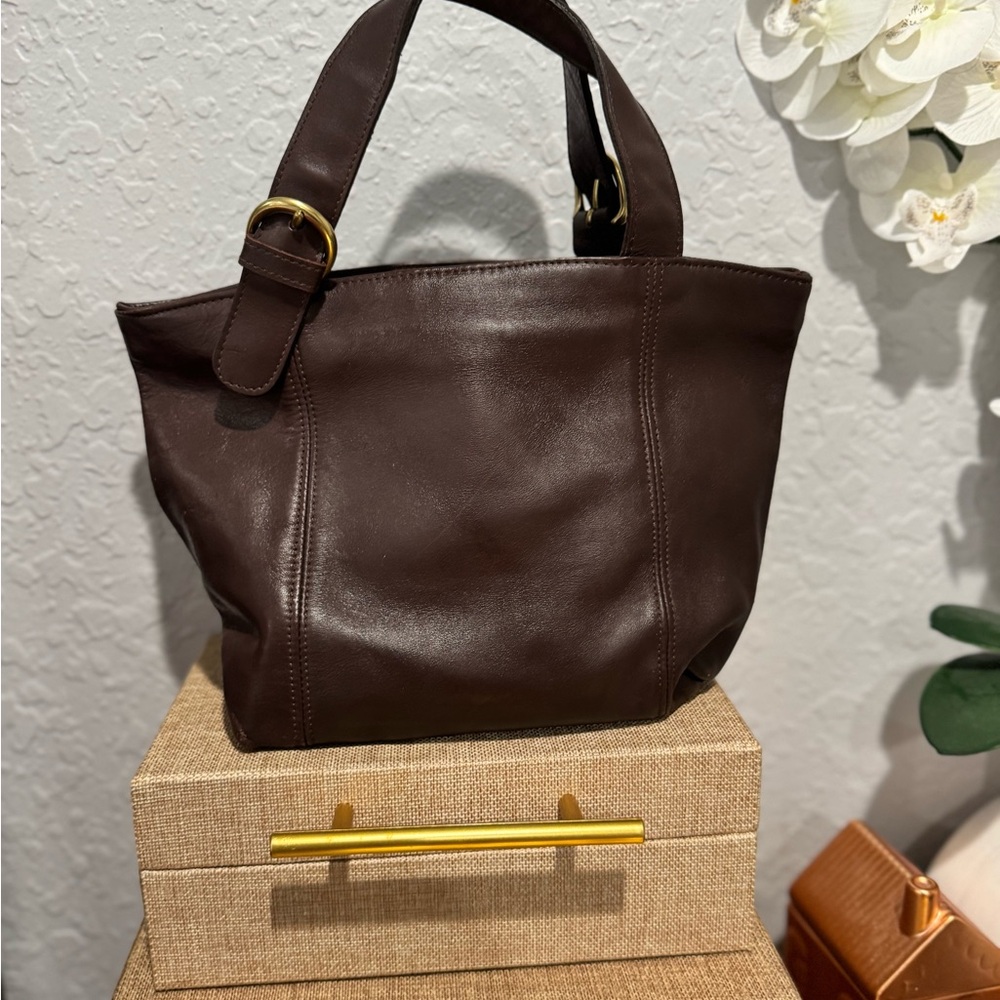 Coach Waverly Brown Leather Tote Bag - Picture 5 of 15